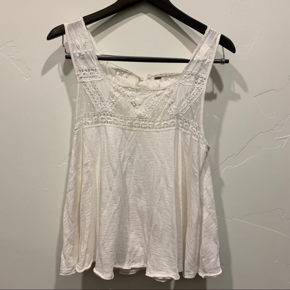 Free People | Costa White Lace Tank Top - Picture 3 of 9